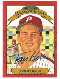 Autographed GEORGE HENDRICK 1982 Donruss Diamond King