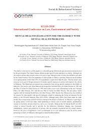 Medical officer means a medical practitioner, other than the person in charge of a hospital, employed in a service. Pdf Mental Health Legislation For The Elderly With Mental Health Problems International Conference On Law Environment And Society Icles 2018