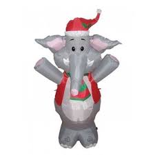 4 Airblown Inflatable Lighted Elephant Christmas Yard Art Decoration By Cc Inflatables 38 84 4 Foot Elephant Inflatable Yard Decorationit Indoor Outdoor Vos