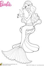 Coloriage mickey mouse en ligne gratuit à imprimer mickey mouse est une petite souris noire de bande dessinée inventée par walt disney. Coloriage Barbie Sirene Sur Hugolescargot Com
