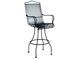 Twisting iron rod supports below double as footrests and round out the design with. Woodard Tucson Mesh Wrought Iron Swivel Bar Stool With Cushion Wr1g0388st