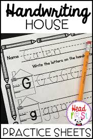 Distance Learning Handwriting House Worksheets For Letter Placement Teaching Letters Writing School Lettering