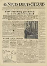 5 фраз в 2 тематиках. Lemo Objekt Titelseite Neues Deutschland Vom 28 10 1958