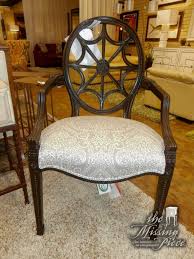 Gorgeous Ethan Allen Spider Back Arm Chair In Black With Silver Gray And Cream Seating Measures 25x41x26 Retails Currently For Chair Armchair Accent Chairs