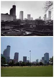 Before And After Of Centennial Olympic Park Click Through For Dozens Of Similar Comparisons Of Atlanta Sites Centennial Olympic Park Centennial Best Cities