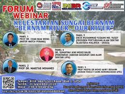 Pengetahuan pada hakikatnya merupakan segenap apa yang kita ketahui tentang suatu obyektertentu, termasuk ke dalamnya adalah ilmu. Forum Webinar Kelestarian Sungai Bernam Bernam River Our River 23rd September 2020 Water Watch Penang