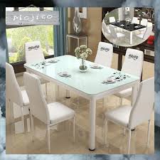 Maybe you would like to learn more about one of these? Mojito Ikea Style Simple Modern Rectangle Tempered Glass Top Dining Table Set With 6 Chair 3468 Shopee Malaysia