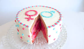 Auf den noch flüssigen guss streust du etwa 20 schokoherzen. Gender Reveal Kuchen Rezept Fur Die Babyparty Reise Mama De