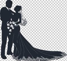 Black and white wedding card cards two different. Bridegroom Wedding Invitation Png Clipart Black And White Bride Bridegroom Clip Art Couple Free Png Download