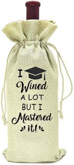Here are my favorite gift ideas for recent masters graduates. Amazon Com Wiezo Usa I Wined A Lot But I Mastered It College Graduation Gift Idea For Masters Degree Funny Mba Gifts For Him Or Her Wine Bag Gift Home