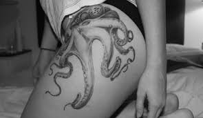 An octopus tattoo can be an original choice of design, learn more about its meaning here. Grey Ink Octopus Tattoo On Girl Thigh By Jay Boland At Immortal Ii In North Carolina