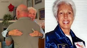 Wally funk has been flying professionally since 1957 and she has accumulated over 19,600 hours of flying time. Wally Funk 82 Year Old Woman Who Trained For Nasa Will Go To Space With Jeff Bezos On New Shepard Flight Abc11 Raleigh Durham