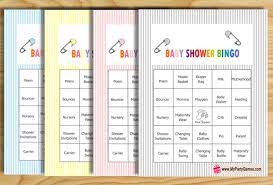Free Printable Baby Shower Bingo Game Cards