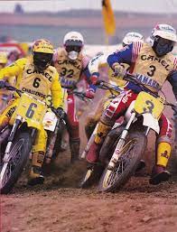 1982 Luxembourg Gp Brad Lackey 6 And Hakan Carlqvist 3 Vintage Motocross Motocross Bikes Motocross