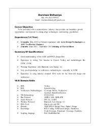 resume asic verification engineer