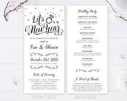 New Year S Eve Wedding Programs Let S Ring In The Etsy New Years Eve Weddings Wedding Ceremony Programs Wedding Programs