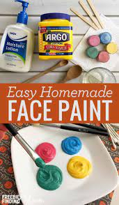 When the hubs mentions there's face painting you say, let's do it! Homemade Halloween Party Face Paint Recipe