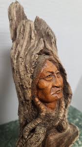 Vintage Dave Maggard Native American Sitting Bull Custer Resin Sculpture 93  Rare