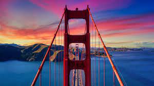 Water lake nature ocean cloud shore clouds sandy sunset blue sand azure reef. Golden Gate Bridge At Sunset 4k Ultra Hd Wallpaper Background Image 5120x2880