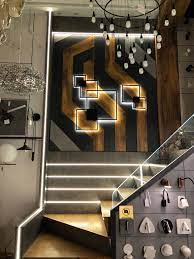 Add simple lighting solutions to any room in your home with modern wall sconces. Pattern Light Steps Staircase Wall Concept Profilelighting Profilelight Lightingshowroom Glassprofi Staircase Wall Decor Staircase Wall Lighting Staircase Wall