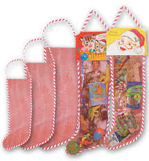 How to fill a christmas stocking. Empty Mesh Christmas Stockings Can Be Filled And Sold Easily