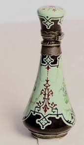 French Silver And Enamel Scent Flask Lot 40 Vidros De Perfume Vidro Perfume