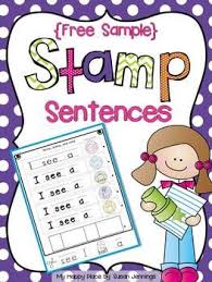Free Sample Stamp Sentences Phonics Kindergarten Free Kindergarten Worksheets Sentences