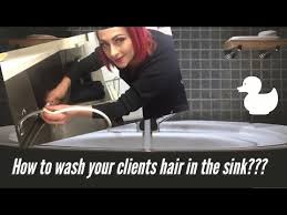 mobile hairdressing washing a client