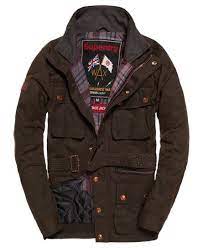 Superdry Endurance Wax Trials Jacket Green Mens Jackets Casual Jackets Mens Jackets