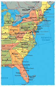 Us Map East Coast States Thailand Map Thailand Travel East Coast Map