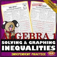 In the previous examples you were given an inequality or a description of one with words and asked to draw the corresponding graph and write the interval. Solving And Graphing Inequalities Practice Worksheet By Algebra Accents