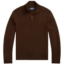 Polo Ralph Lauren Wool Quarter-Zip Jumper - Brown