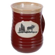 #ceramic mugs #mug #ceramics #pottery #cups #half and half #glaze #clay #handmade #thrown i got some new mugs for sale! Dei 50535 Ceramic Mug 5 0 X 3 75 X 5 0 Burgandy Tan Home Kitchen Dining Urbytus Com
