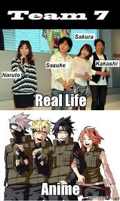 Team 7 Real Life V S Anime By Wow1076 On Deviantart Naruto Comic Funny Naruto Memes Naruto Funny