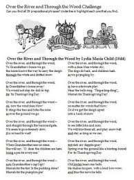 Over The River And Through The Wood Prepositional Phrase C Prepositional Phrases Over The River Phrase