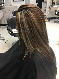 I was thinking about pink or blue. Blonde Streaks In Brown Hair Uphairstyle