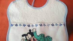 Cross stitch patterns for baby bibs. Cross Stitch A Personalized Bib Diy Crafts Guidecentral Youtube