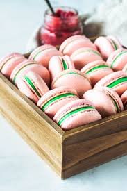Strawberry Mint Macarons Recipe Strawberry Mint Homemade Strawberry Jam Macarons