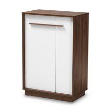 It provides you and your family a safe and healthy living environment. Mette Walnut Finished Wood Shoe Cabinet White Baxton Studio Target