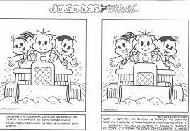 Jogos de quiz da disney. Desenho De Jogo Dos 7 Erros Turma Da Monica Na Roca Para Colorir Tudodesenhos