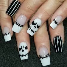 Jack Skellington By Oli123 From Nail Art Gallery Christmas Nail Art Designs Nail Art Halloween Acrylic Nails
