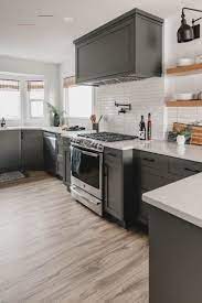 25 Ways To Style Grey Kitchen Cabinets Greykitchendesigns Many Have Started To Wonder Are In 2020 Graue Kuchenschranke Innenarchitektur Kuche Kucheneinrichtung