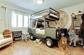 Jeep Bed For Toddler Jeep Bunk Bed Safari Themed Room With An Awesome Jeep Bunk Home Decor For Kids And Jeep Jungle Bedroom Theme Safari Bedroom Adventure Room