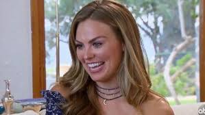 Gold & Gray Sodalite & Pave Diamond Shape Drop Necklace worn by Hannah  Brown in The Bachelorette (Season 15 Episode 12)