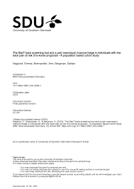 Image result for Start Back Screening Tool