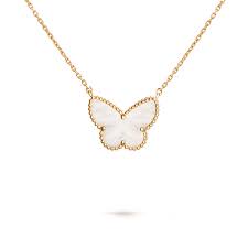 Van Cleef Butterfly Necklace in a Family Setting