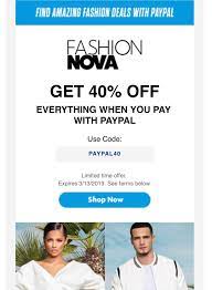 Fashion nova promo code with 75% off. Fashion Nova 40 Off When You Pay With Paypal And Use The Code Paypal40 Frugalfemalefashion