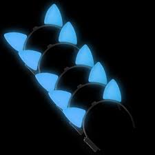 Light Up Cat Ears Blue Glowuniverse Com