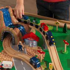 Waterfall Mountain Train Set Table In 2020 Train Set Table Train Table Toy Trains Set