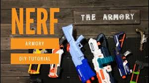 We picked up two 2′ x 4′ peg boards at our local hardware store and then. Easy Nerf Armory Diy Tutorial With Video Amanda Seghetti